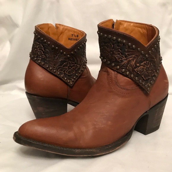 Old Gringo Shoes - Old Gringo Leather Bootie - saddle brown-size 7.5